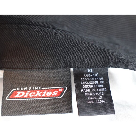 Vtg Genuine Dickies Men’s Work Shirt XL Black 100% Cotton Short Sleeve Button Up - Picture 3 of 10